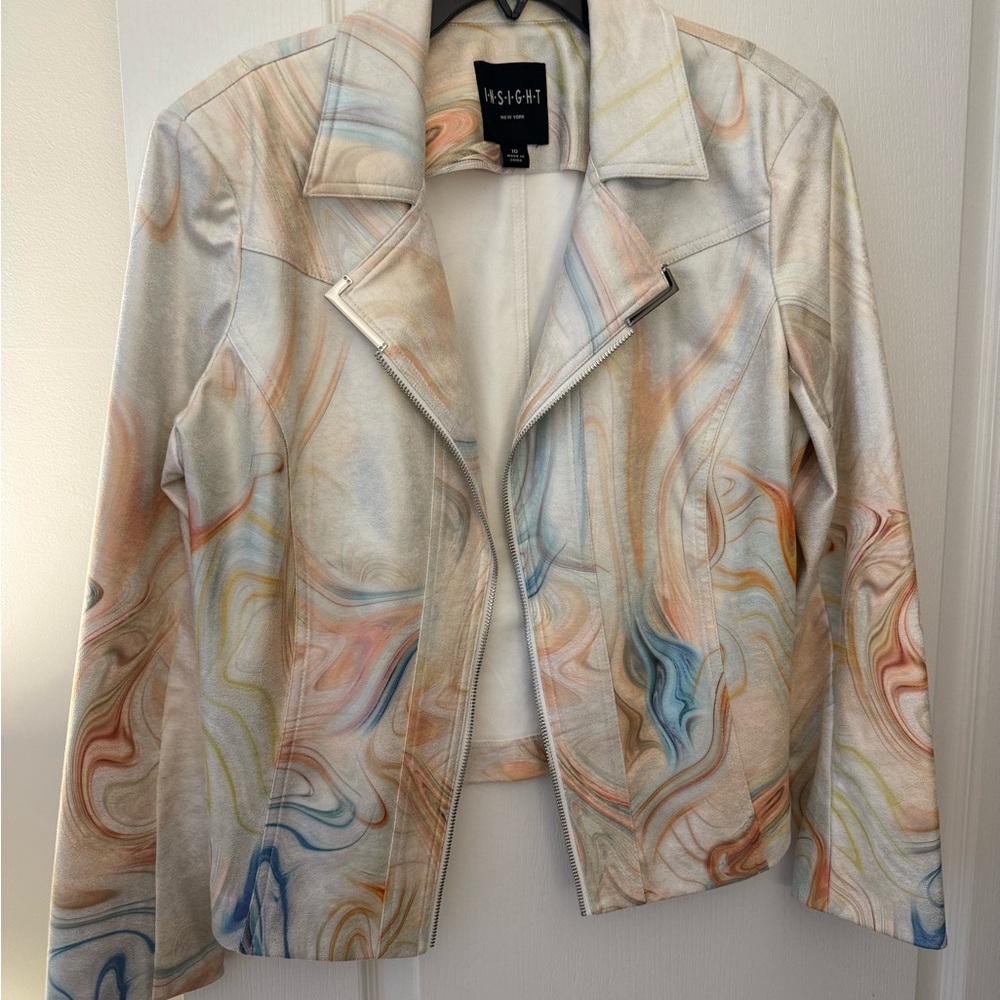 Gorgeous faux leather moto jacket size M